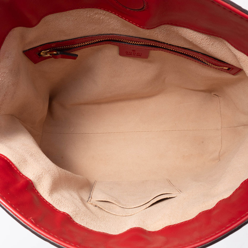 GUCCI Authentic Red Leather Tote Bag - Picture 12 of 16